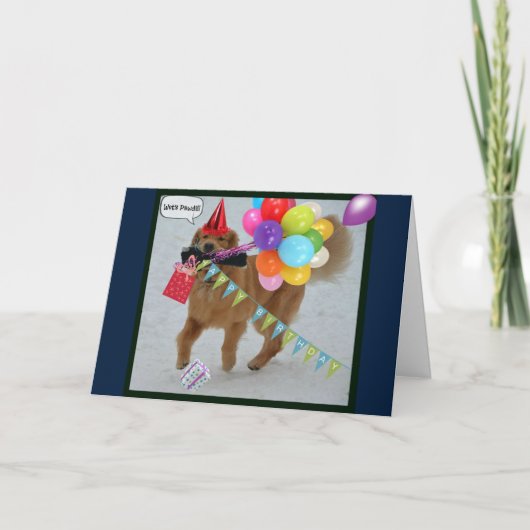 Golden Birthday Kaart (Voorkant)