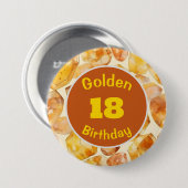 Golden Birthday November Birthstone Custom Button (Voorkant /achterkant)