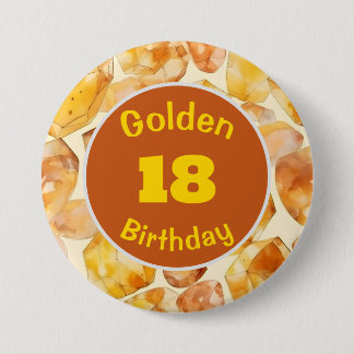 Golden Birthday November Birthstone Custom Button