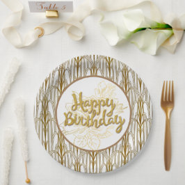 Golden Birthday Paper Borden Papieren Bordje