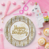 Golden Birthday Paper Borden Papieren Bordje (Feest)