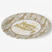 Golden Birthday Paper Borden Papieren Bordje (Gekanteld)