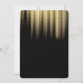 Golden Birthday sunbeams en glitter Kaart (Achterkant)