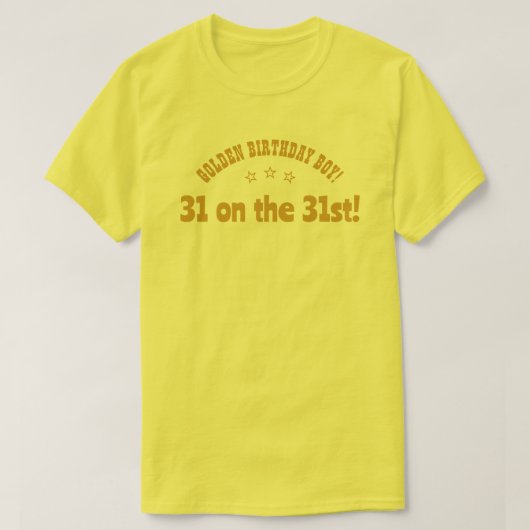 Golden Birthday T-shirt (Design voorkant)