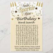 Golden Birthday Word Search Game (Voorkant)