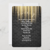 Golden Birthday-zonnestralen op baksteen Kaart (Voorkant)