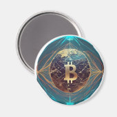 Golden Bitcoin Revolution Symbol  Magneet (Voorkant / Achterkant)