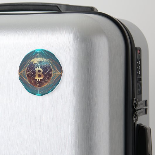 Golden Bitcoin Revolution Symbol  Magneet (Insitu (bagage))