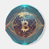 Golden Bitcoin Revolution Symbol  Magneet (Voorkant)