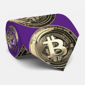 Golden Bitcoin Stropdas (Opgerold)