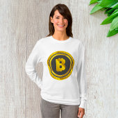 Golden Bitcoin Symbol Digital Currency T-shirt