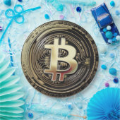 Golden Bitmunt Papieren Bordje (Feest)