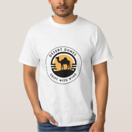 Golden & Black Camel Desert Retro Design T-shirt