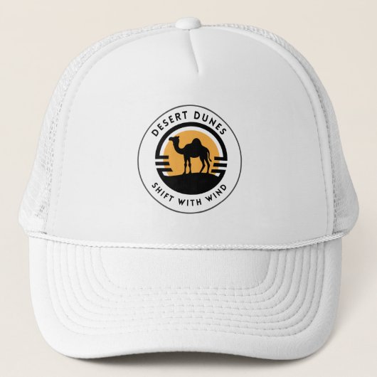 Golden & Black Camel Desert Retro Design Trucker Pet (Voorkant)