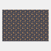 Golden black celestial sun moon galaxy pattern inpakpapier vel (Voorkant 3)