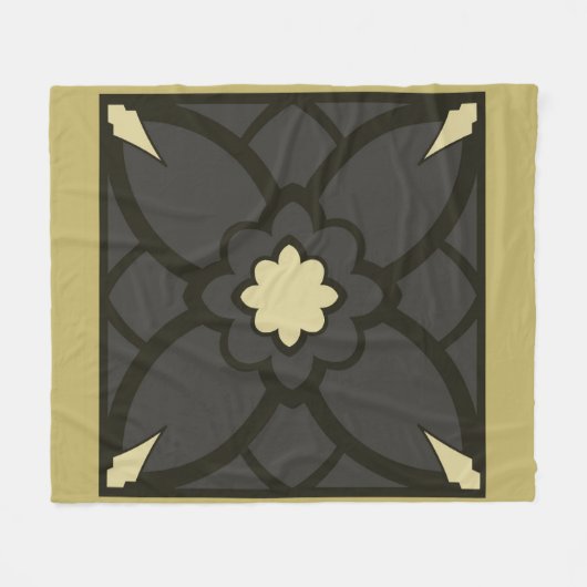 Golden Black Fleece Deken (Voorkant (Horizontaal))