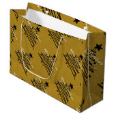 Golden Black Gift Bag Groot Cadeauzakje (Voorkant Gekanteld)