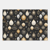 Golden Black Golden Wrapping Paper Sheets Set 7 (Voorkant)