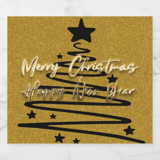 Golden Black Label Set  Sparkling Wijnetiket (Enkel label)