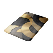 Golden & Black Overlapping Geometrisch Abstract Badmat (Gekanteld)