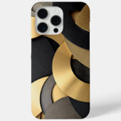 Golden & Black Overlapping Geometrisch Abstract Case-Mate iPhone Case (Achterkant)