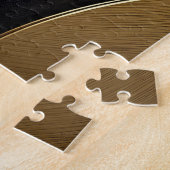 Golden & Black Overlapping Geometrisch Abstract Legpuzzel (Zijkant)