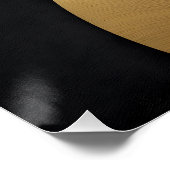 Golden & Black Overlapping Geometrisch Abstract Perfect Poster (Hoek)