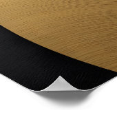 Golden & Black Overlapping Geometrisch Abstract Poster (Hoek)