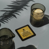 Golden Black Paper Coaster Kartonnen Onderzetters