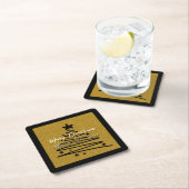 Golden Black Paper Coaster Kartonnen Onderzetters (Insitu)