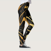 Golden Black Pattern-Leggings Leggings (Rechts)