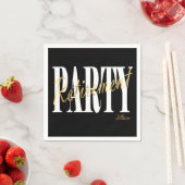 Golden & Black Pensioen Partij, Aangepaste servett Servetten (Insitu)