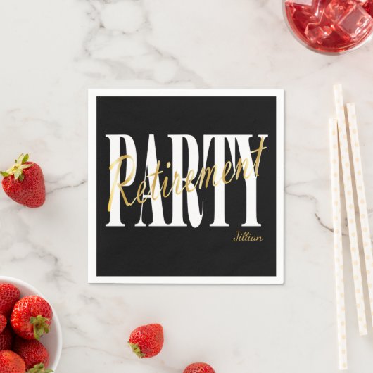 Golden & Black Pensioen Partij, Aangepaste servett Servetten (Insitu)