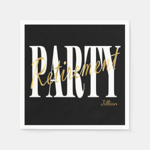 Golden & Black Pensioen Partij, Aangepaste servett Servetten