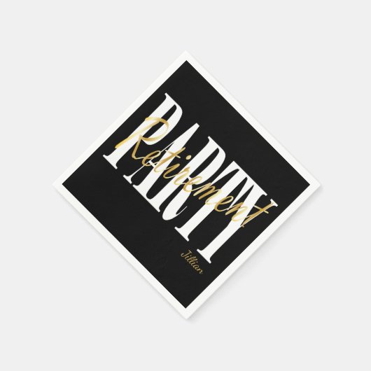 Golden & Black Pensioen Partij, Aangepaste servett Servetten (Hoek)