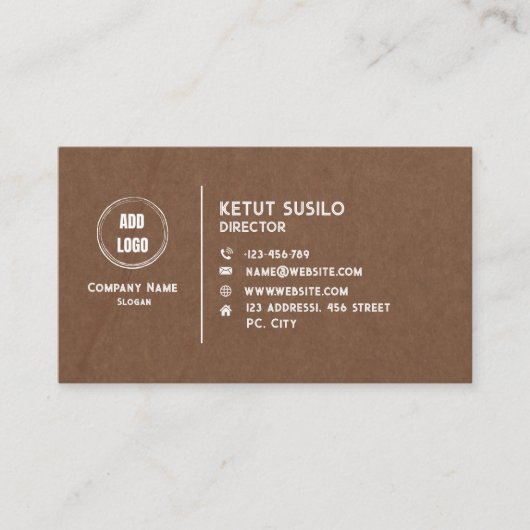 Golden & Black Plain Visitekaartje (Voorkant)