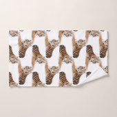 Golden & Black Tiger Animal White Design Bad Handdoek (Handdoek)