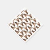 Golden & Black Tiger Animal White Design Servet (Hoek)