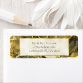 Golden Black Topaz Retour Adreslabel Etiket (Insitu)