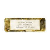 Golden Black Topaz Retour Adreslabel Etiket (Voorkant)