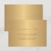 Golden Black Wedding Hotel Accomodatie Informatiekaartje (Voorkant / Achterkant)