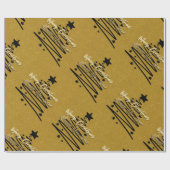 Golden Black Wrapping Paper Cadeaupapier (Vlak)