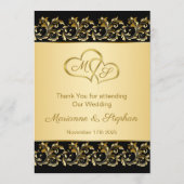 Golden bladzijlen op de zwarte menukaart (Achterkant)