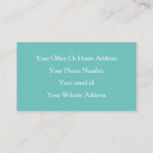 Golden Blauwgroen blauw haarsalon Glittery Pattern Visitekaartje (Achterkant)