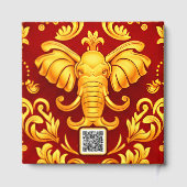 Golden Blessings: Personalized Elephant Mara QR    Gastenboek (Achterkant)