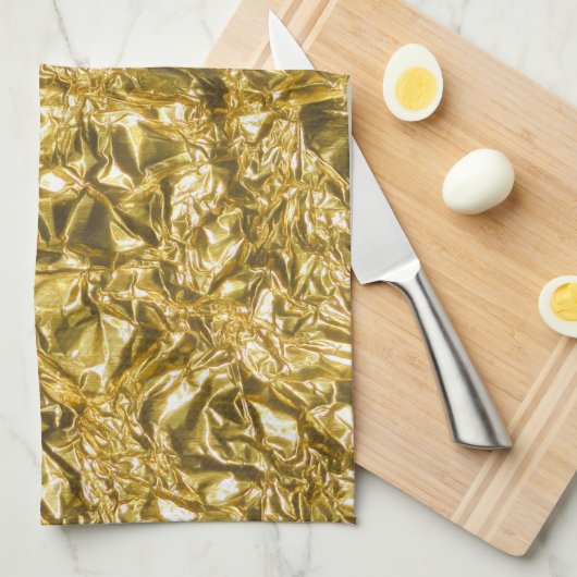 Golden Bling Theedoek (Quarter Fold)
