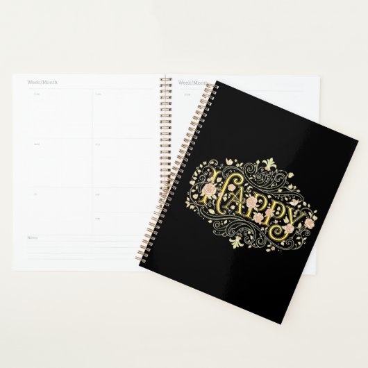 Golden Bliss: Elegant Floral Happy Planner (Display)