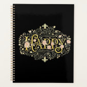 Golden Bliss: Elegant Floral Happy Planner (Voorkant)