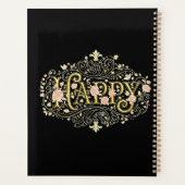 Golden Bliss: Elegant Floral Happy Planner (Achterkant)