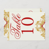 Golden Bloeit Trouwtafel Nummers Briefkaarten (Voorkant / Achterkant)